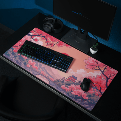Tapis de Souris Japonais Paysage Cerisiers - La Planète Gaming