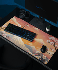 Tapis De Souris Japonais Paysage Mont Fuji Cerisiers - La Planète Gaming