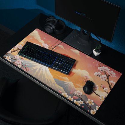 Tapis De Souris Japonais Paysage Mont Fuji Cerisiers - La Planète Gaming