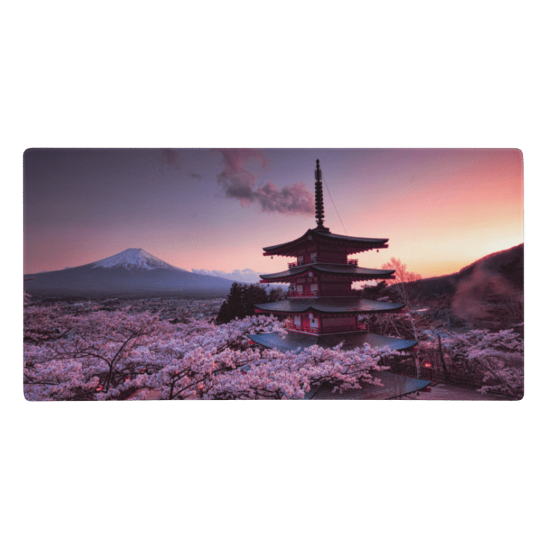 Tapis De Souris Japonais Paysage Mont Fuji Sakura - La Planète Gaming