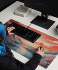 Tapis de Souris Japonais Paysage Ukiyo - e Lac Cerisiers - La Planète Gaming