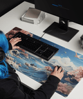 Tapis De Souris Japonais Paysage Vagues Cerisiers - La Planète Gaming