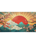 Tapis De Souris Japonais Sakura Montagnes Bleues - La Planète Gaming