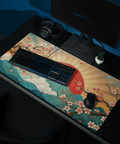 Tapis De Souris Japonais Sakura Montagnes Bleues - La Planète Gaming