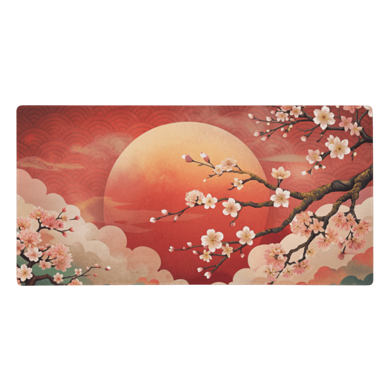 Tapis de Souris Japonais Sakura Soleil Levant - La Planète Gaming