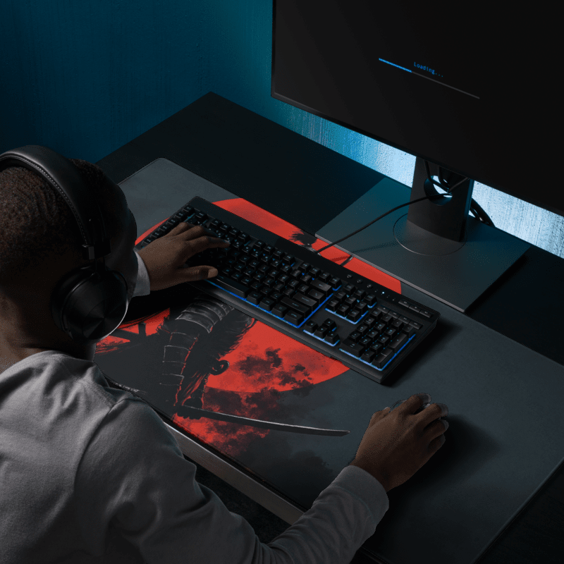 Tapis De Souris Japonais Samouraï Obscure - La Planète Gaming