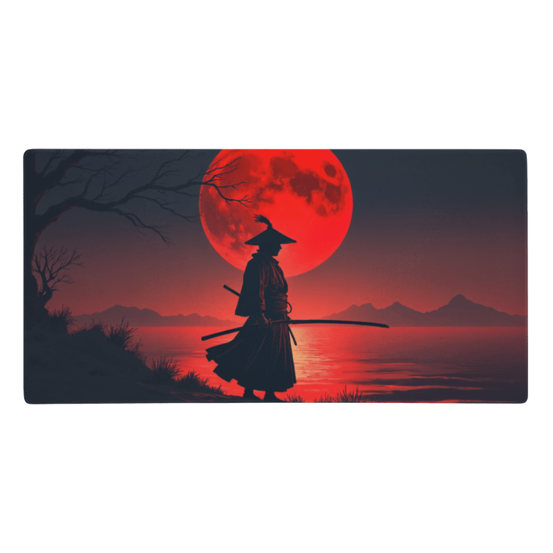 Tapis De Souris Japonais Samouraï Silhouette - La Planète Gaming