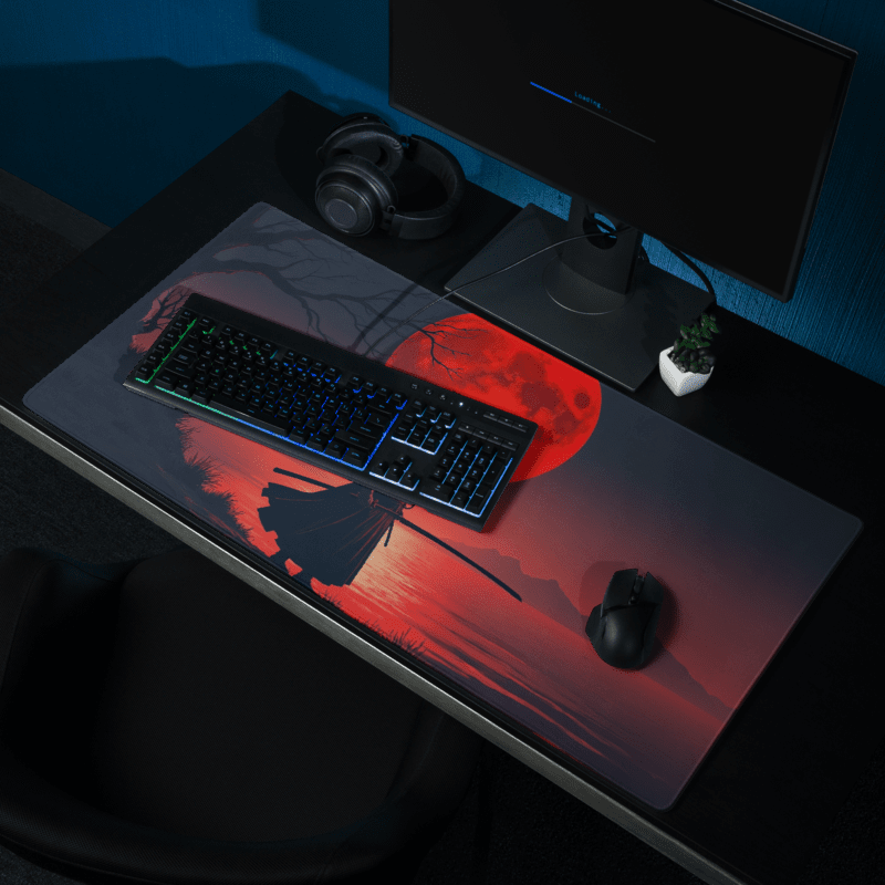 Tapis De Souris Japonais Samouraï Silhouette - La Planète Gaming