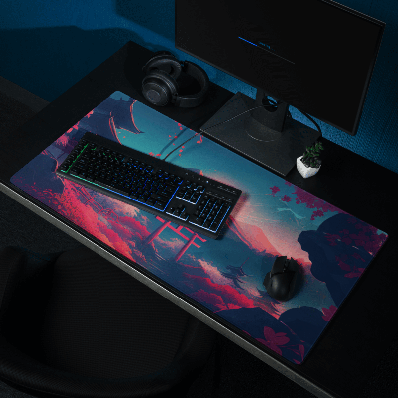 Tapis De Souris Japonais Soleil Levant Sakura - La Planète Gaming