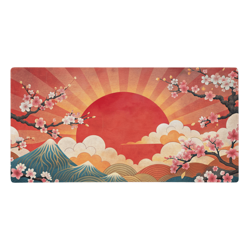 Tapis De Souris Japonais Ukiyo - e Mont Fuji Sakura - La Planète Gaming