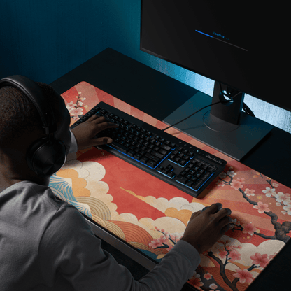 Tapis De Souris Japonais Ukiyo - e Mont Fuji Sakura - La Planète Gaming
