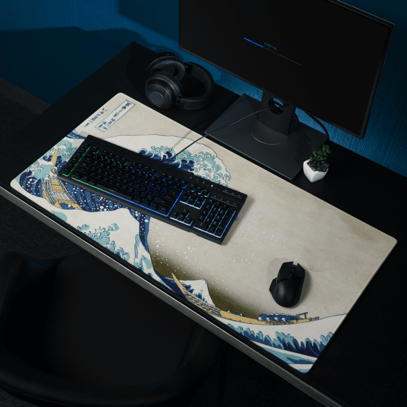 Tapis De Souris Japonais Vague d’Hokusai - La Planète Gaming