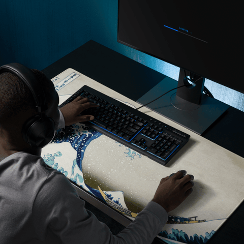 Tapis De Souris Japonais Vague d’Hokusai - La Planète Gaming