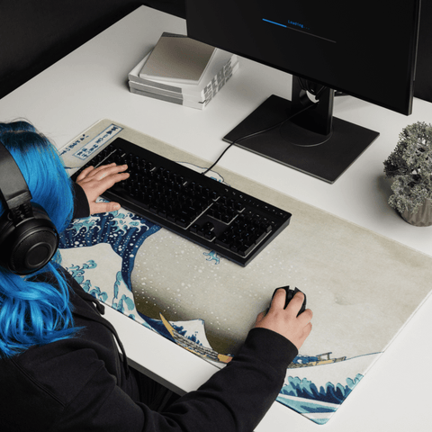 Tapis De Souris Japonais Vague d’Hokusai - La Planète Gaming