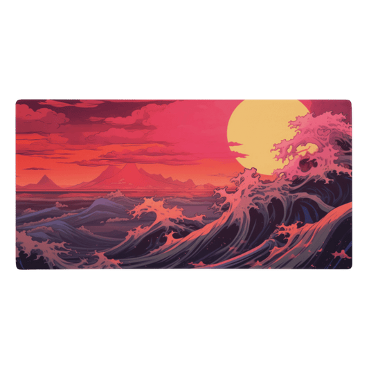 Tapis De Souris Japonais Vague du Soleil Levant - La Planète Gaming