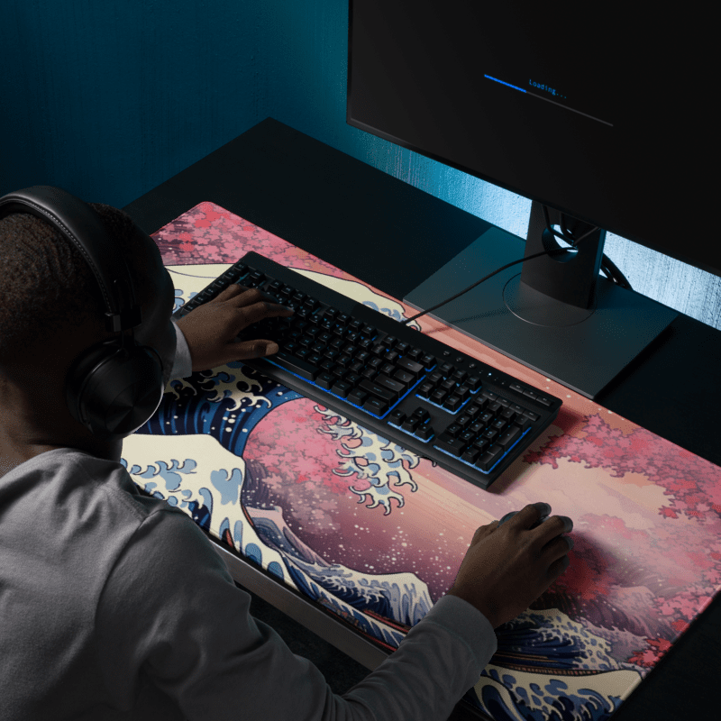 Tapis De Souris Japonais Vague Sakura - La Planète Gaming