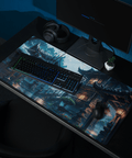 Tapis De Souris Japonais Village Zen Nocturne - La Planète Gaming
