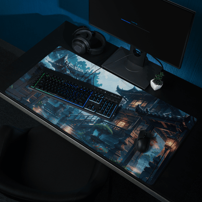 Tapis De Souris Japonais Village Zen Nocturne - La Planète Gaming