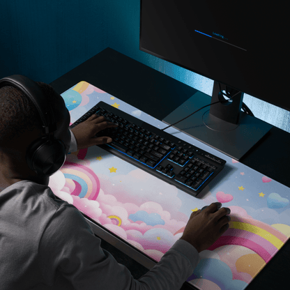 Tapis De Souris Kawaii Arc-en-Ciel Féérique - La Planète Gaming