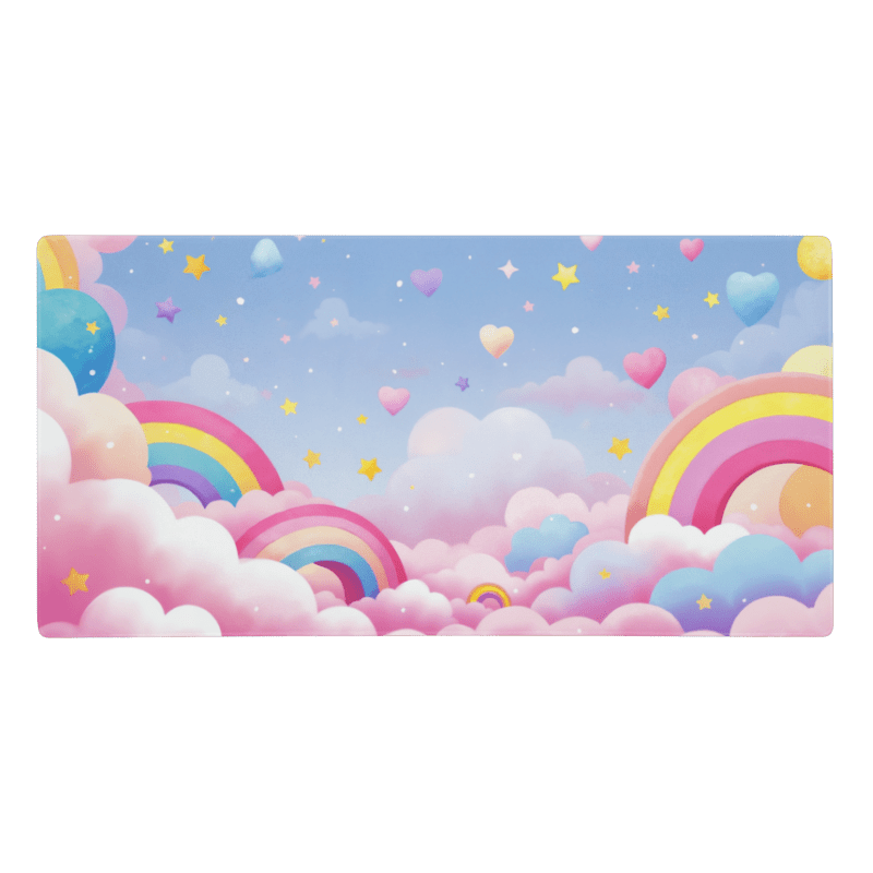 Tapis De Souris Kawaii Arc-en-Ciel Féérique - La Planète Gaming