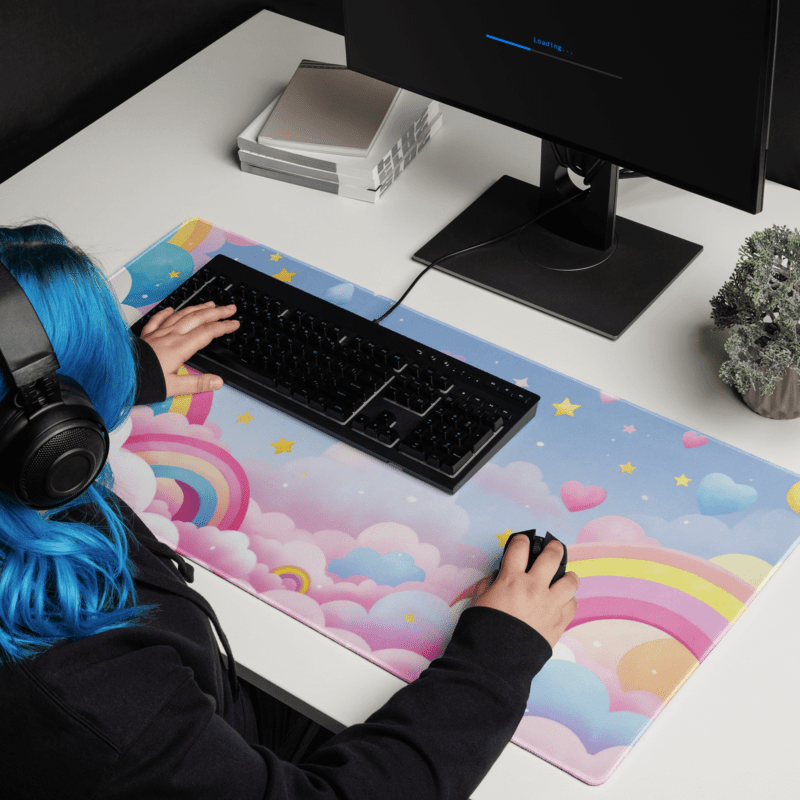 Tapis De Souris Kawaii Arc-en-Ciel Féérique - La Planète Gaming