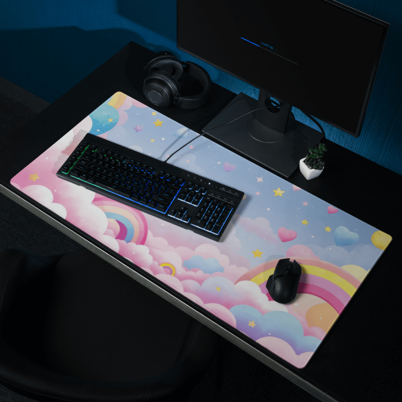 Tapis De Souris Kawaii Arc-en-Ciel Féérique - La Planète Gaming