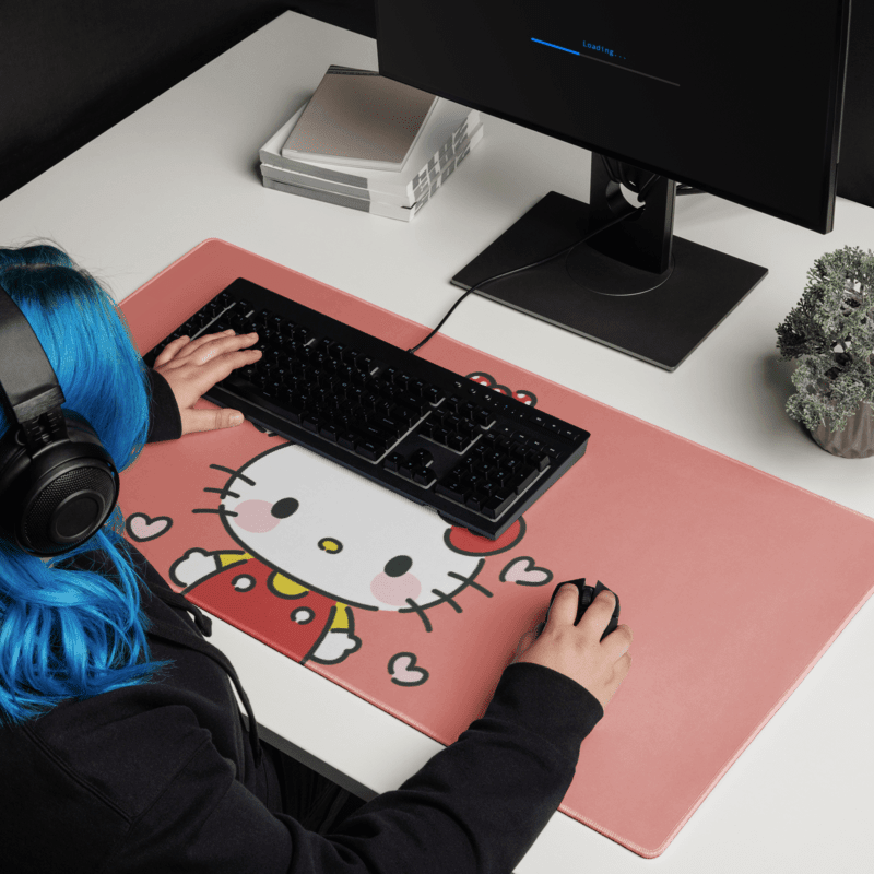 Tapis De Souris Kawaii Chaton Blanc Mignon - La Planète Gaming