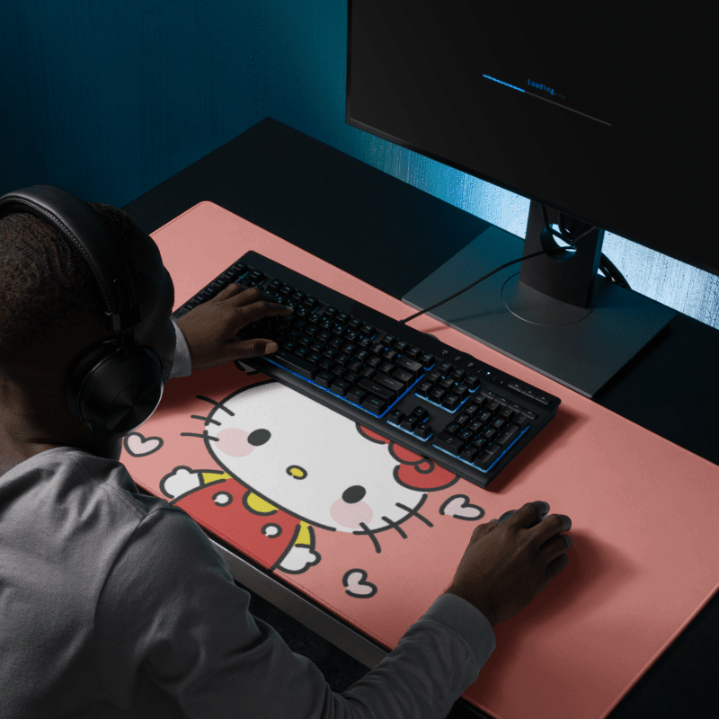 Tapis De Souris Kawaii Chaton Blanc Mignon - La Planète Gaming