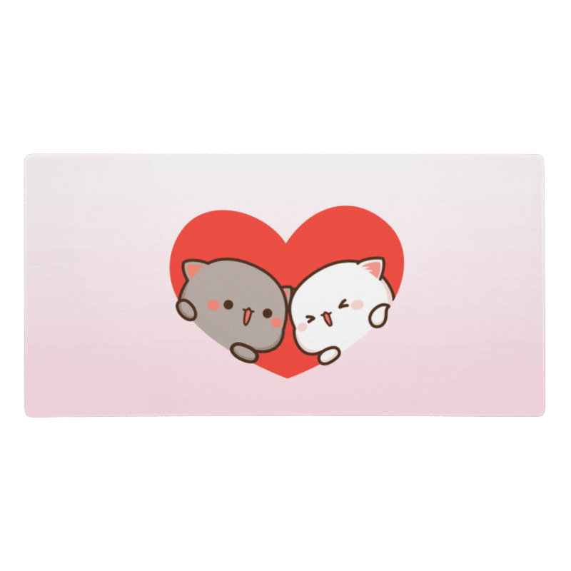 Tapis de Souris Kawaii Chatons Amoureux - La Planète Gaming