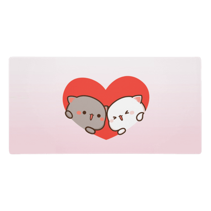 Tapis de Souris Kawaii Chatons Amoureux - La Planète Gaming