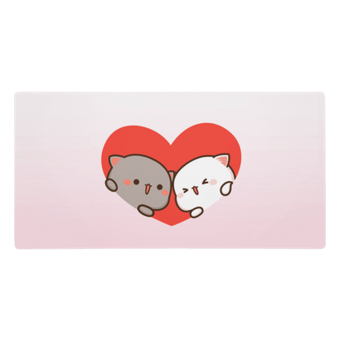Tapis de Souris Kawaii Chatons Amoureux - La Planète Gaming