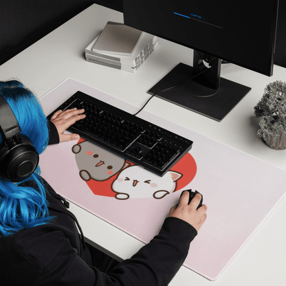 Tapis de Souris Kawaii Chatons Amoureux - La Planète Gaming