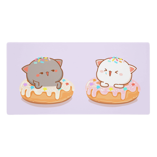 Tapis de Souris Kawaii Chatons Donuts - La Planète Gaming