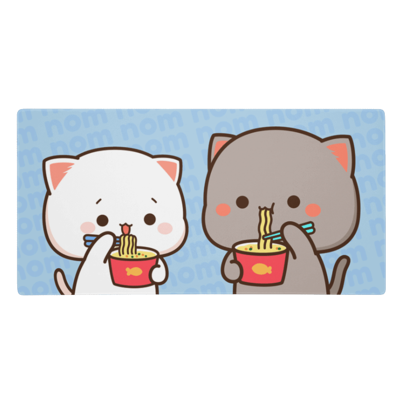 Tapis de Souris Kawaii Chatons Ramen - La Planète Gaming