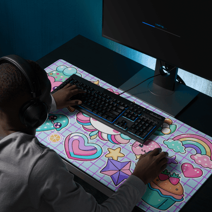 Tapis De Souris Kawaii Licorne Rose Violet - La Planète Gaming