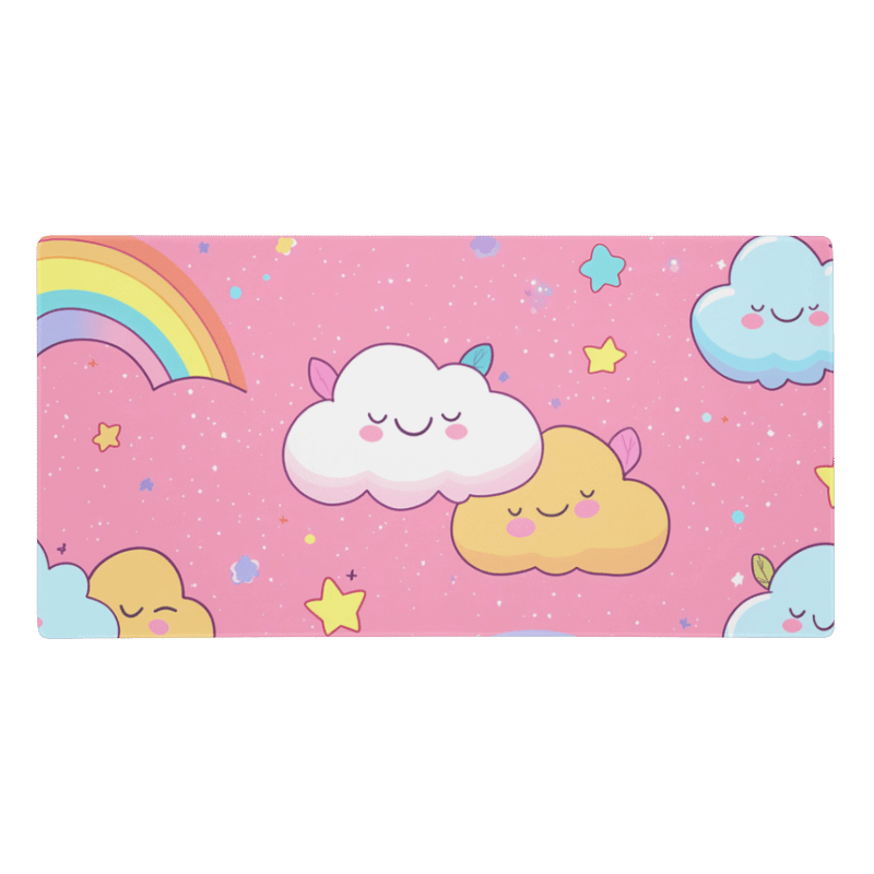 Tapis De Souris Kawaii Nuage Rose Pastel - La Planète Gaming