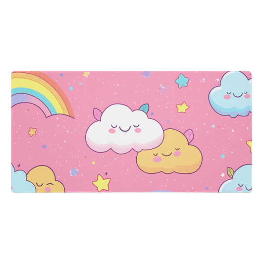 Tapis De Souris Kawaii Nuage Rose Pastel - La Planète Gaming