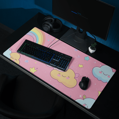 Tapis De Souris Kawaii Nuage Rose Pastel - La Planète Gaming