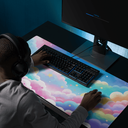 Tapis De Souris Kawaii Nuages Arc-en-Ciel - La Planète Gaming