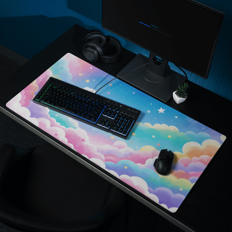 Tapis De Souris Kawaii Nuages Arc-en-Ciel - La Planète Gaming