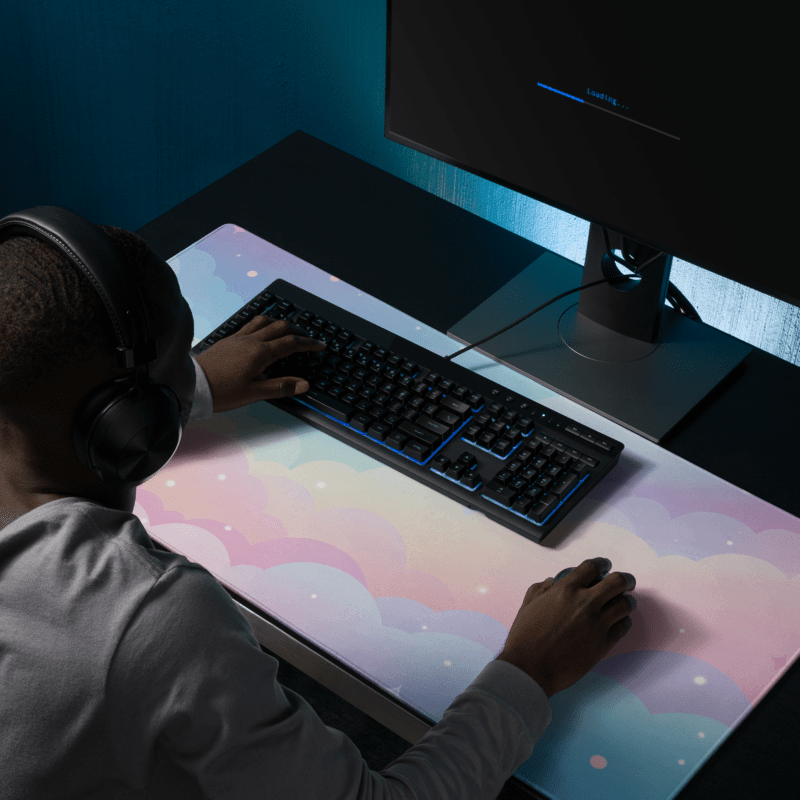 Tapis De Souris Kawaii Nuages Pastel - La Planète Gaming
