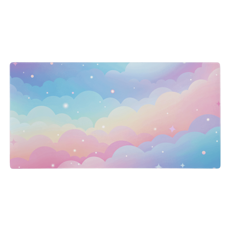 Tapis De Souris Kawaii Nuages Pastel - La Planète Gaming
