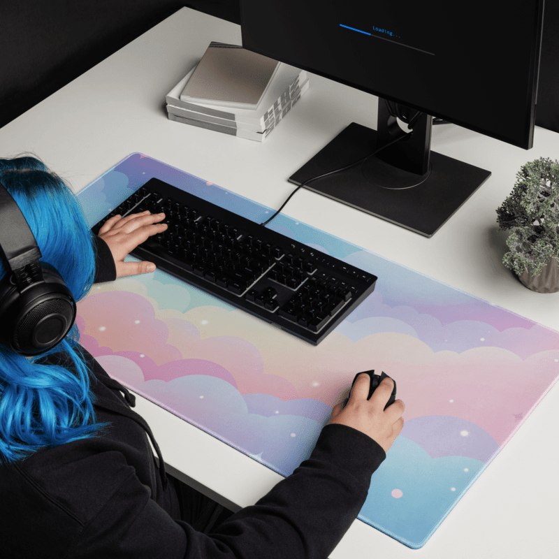 Tapis De Souris Kawaii Nuages Pastel - La Planète Gaming
