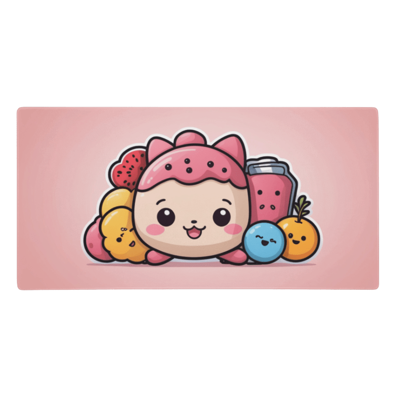 Tapis De Souris Kawaii Petit Chat Fruité - La Planète Gaming