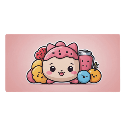 Tapis De Souris Kawaii Petit Chat Fruité - La Planète Gaming