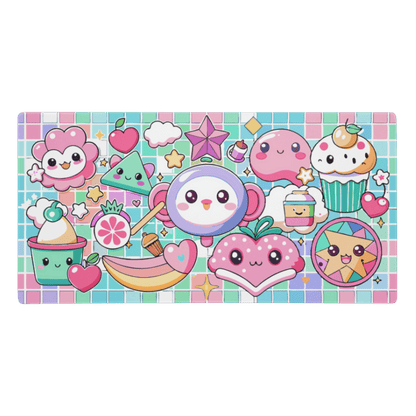 Tapis De Souris Kawaii Stickers Fruités Pastel - La Planète Gaming