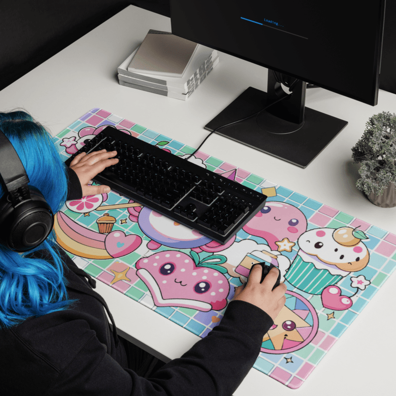 Tapis De Souris Kawaii Stickers Fruités Pastel - La Planète Gaming