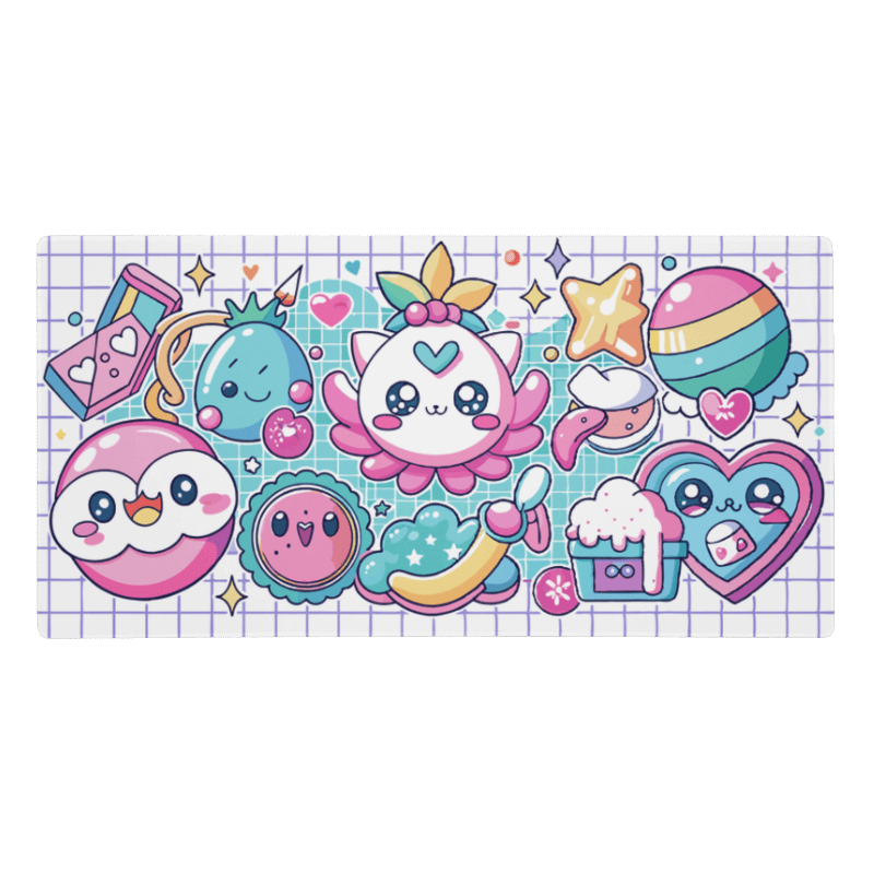 Tapis De Souris Kawaii Stickers Mignons - La Planète Gaming