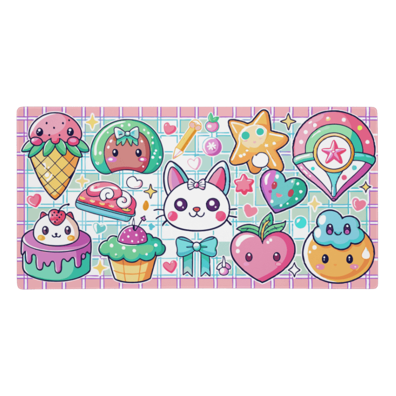 Tapis De Souris Kawaii Sucreries Pastel - La Planète Gaming