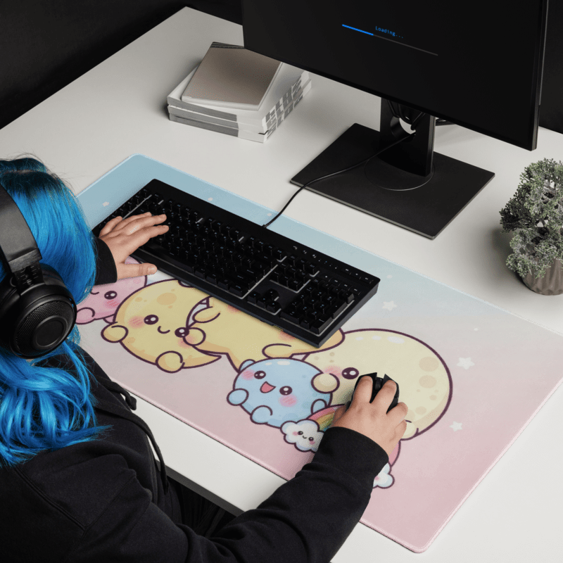 Tapis De Souris Kawaii Univers Céleste - La Planète Gaming